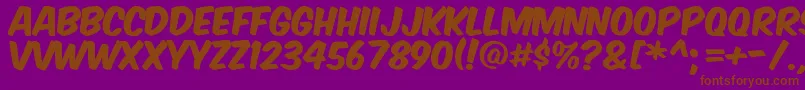 Komikax Font – Brown Fonts on Purple Background