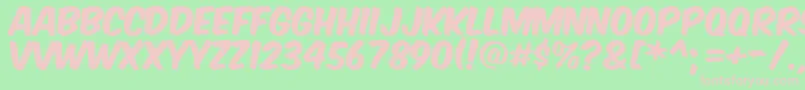 Komikax Font – Pink Fonts on Green Background