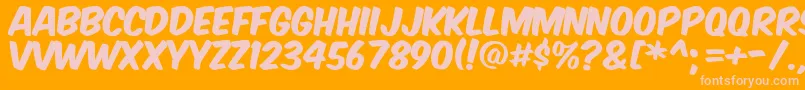 Komikax Font – Pink Fonts on Orange Background