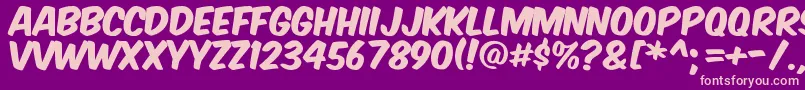Komikax Font – Pink Fonts on Purple Background