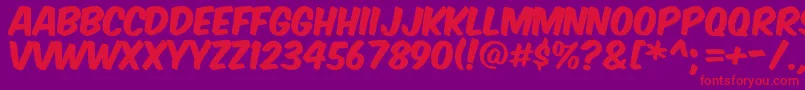 Шрифт Komikax – красные шрифты на фиолетовом фоне