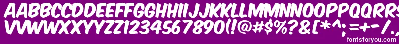 fuente Komikax – Fuentes Blancas Sobre Fondo Morado
