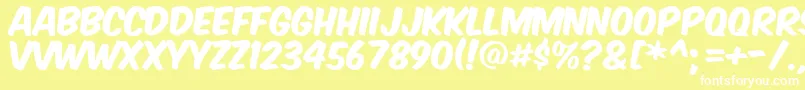 フォントKomikax – 黄色い背景に白い文字