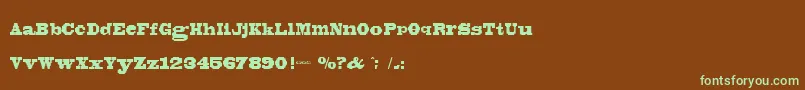 Шрифт Blackbonsai001 – зелёные шрифты на коричневом фоне
