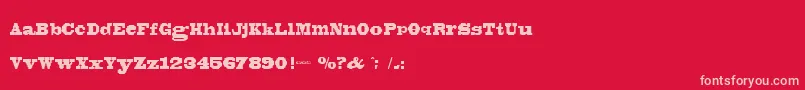 Blackbonsai001 Font – Pink Fonts on Red Background