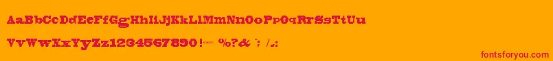 Blackbonsai001 Font – Red Fonts on Orange Background
