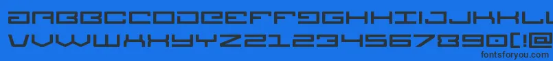 Legionexpand Font – Black Fonts on Blue Background