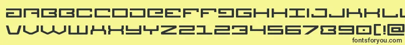 Legionexpand-fontti – mustat fontit keltaisella taustalla