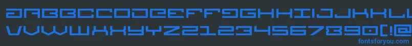 フォントLegionexpand – 黒い背景に青い文字