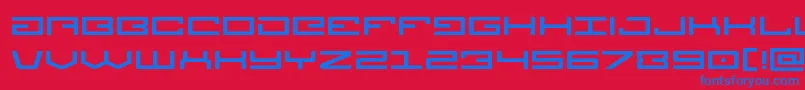 フォントLegionexpand – 赤い背景に青い文字