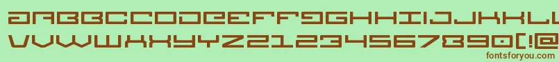 Legionexpand-fontti – ruskeat fontit vihreällä taustalla