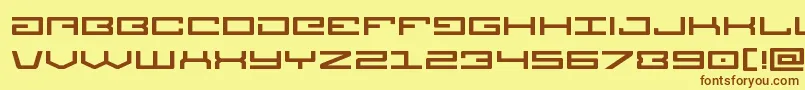 Шрифт Legionexpand – коричневые шрифты на жёлтом фоне