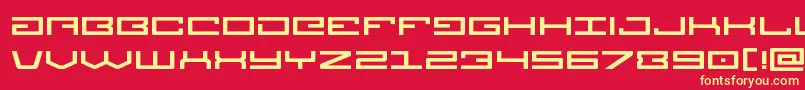 Legionexpand-fontti – keltaiset fontit punaisella taustalla