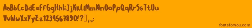 Osinistromanoblk Font – Brown Fonts on Orange Background