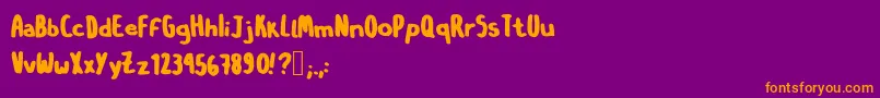 Osinistromanoblk Font – Orange Fonts on Purple Background