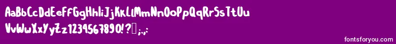 Osinistromanoblk Font – White Fonts on Purple Background