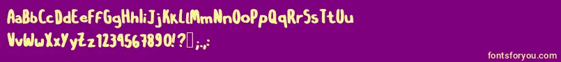 Osinistromanoblk Font – Yellow Fonts on Purple Background