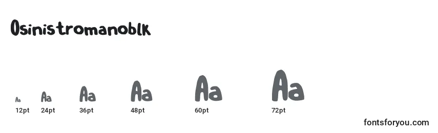 Osinistromanoblk Font Sizes