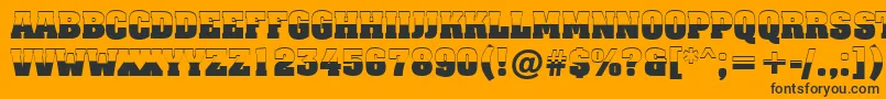 AAssuantitulbwBold-Schriftart – Schwarze Schriften auf orangefarbenem Hintergrund