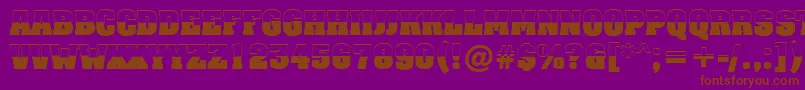 Шрифт AAssuantitulbwBold – коричневые шрифты на фиолетовом фоне