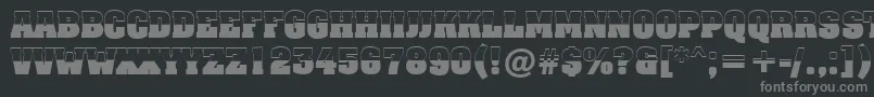 フォントAAssuantitulbwBold – 黒い背景に灰色の文字