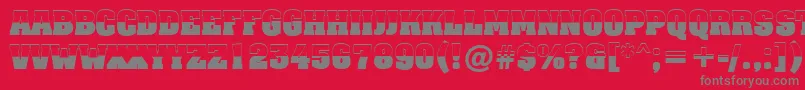 AAssuantitulbwBold Font – Gray Fonts on Red Background