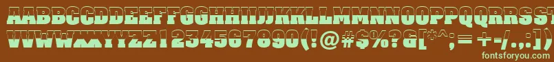 AAssuantitulbwBold Font – Green Fonts on Brown Background