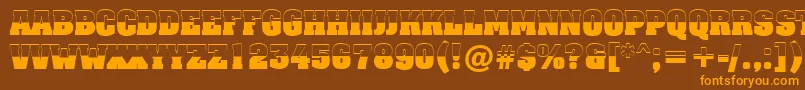 AAssuantitulbwBold Font – Orange Fonts on Brown Background