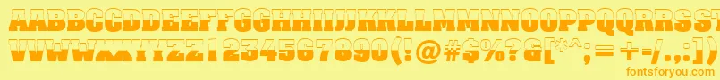 AAssuantitulbwBold Font – Orange Fonts on Yellow Background