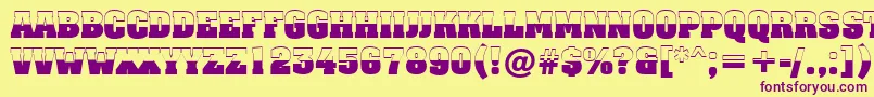 AAssuantitulbwBold Font – Purple Fonts on Yellow Background