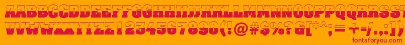 AAssuantitulbwBold-Schriftart – Rote Schriften auf orangefarbenem Hintergrund