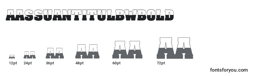 Rozmiary czcionki AAssuantitulbwBold