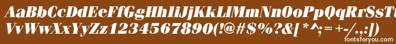 fuente FerraraUltraItalic – Fuentes Blancas Sobre Fondo Marrón