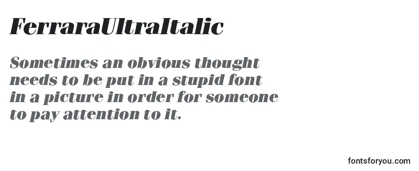 フォントFerraraUltraItalic