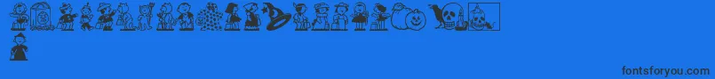 TricksNTreats Font – Black Fonts on Blue Background