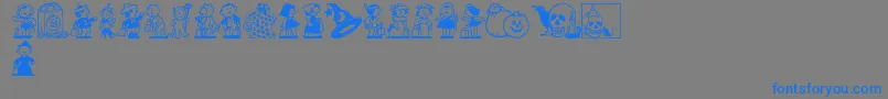 TricksNTreats Font – Blue Fonts on Gray Background