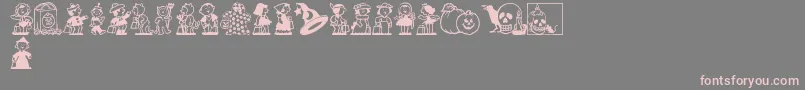 TricksNTreats Font – Pink Fonts on Gray Background
