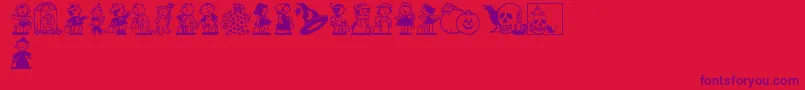 TricksNTreats Font – Purple Fonts on Red Background