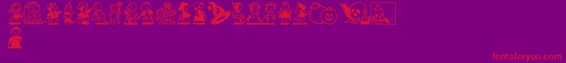 TricksNTreats Font – Red Fonts on Purple Background