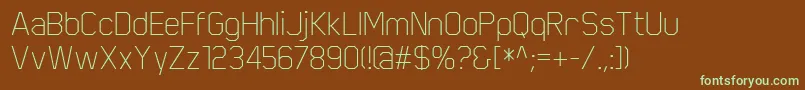 ScriberThin Font – Green Fonts on Brown Background
