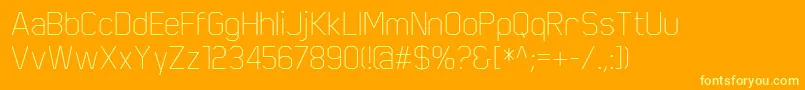 ScriberThin Font – Yellow Fonts on Orange Background