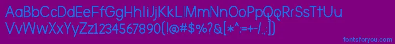TheBrooklynBoldDemo Font – Blue Fonts on Purple Background