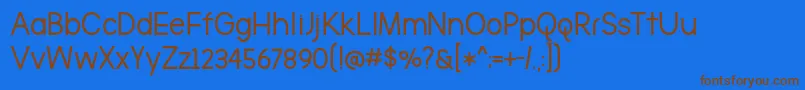 TheBrooklynBoldDemo Font – Brown Fonts on Blue Background