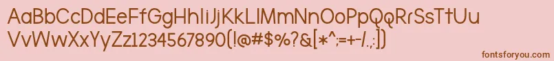 TheBrooklynBoldDemo Font – Brown Fonts on Pink Background