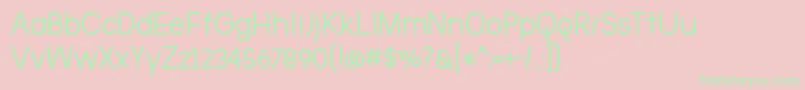 TheBrooklynBoldDemo Font – Green Fonts on Pink Background