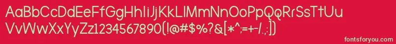 フォントTheBrooklynBoldDemo – 赤い背景に緑の文字
