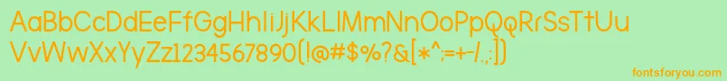 TheBrooklynBoldDemo Font – Orange Fonts on Green Background