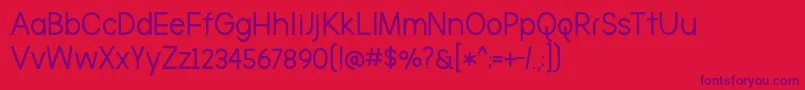 TheBrooklynBoldDemo Font – Purple Fonts on Red Background