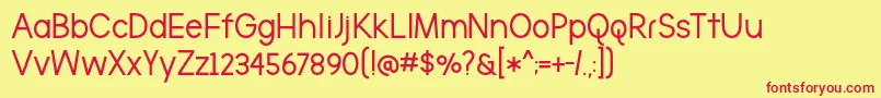 TheBrooklynBoldDemo Font – Red Fonts on Yellow Background