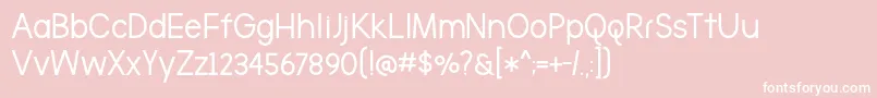 TheBrooklynBoldDemo Font – White Fonts on Pink Background